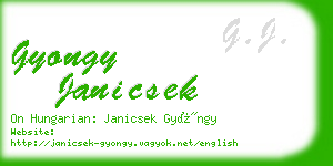 gyongy janicsek business card